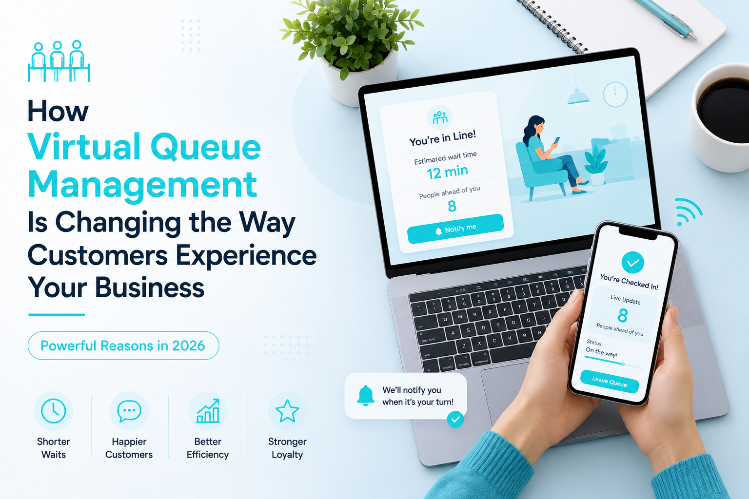 virtual queue management using web check-in